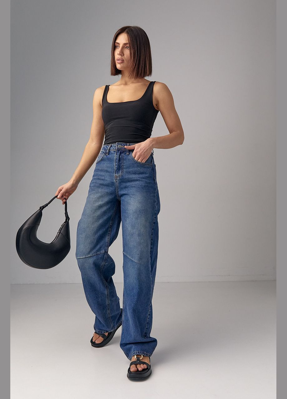 Жіночі джинси Skater з високою посадкою 02365 Lurex - (292252900)