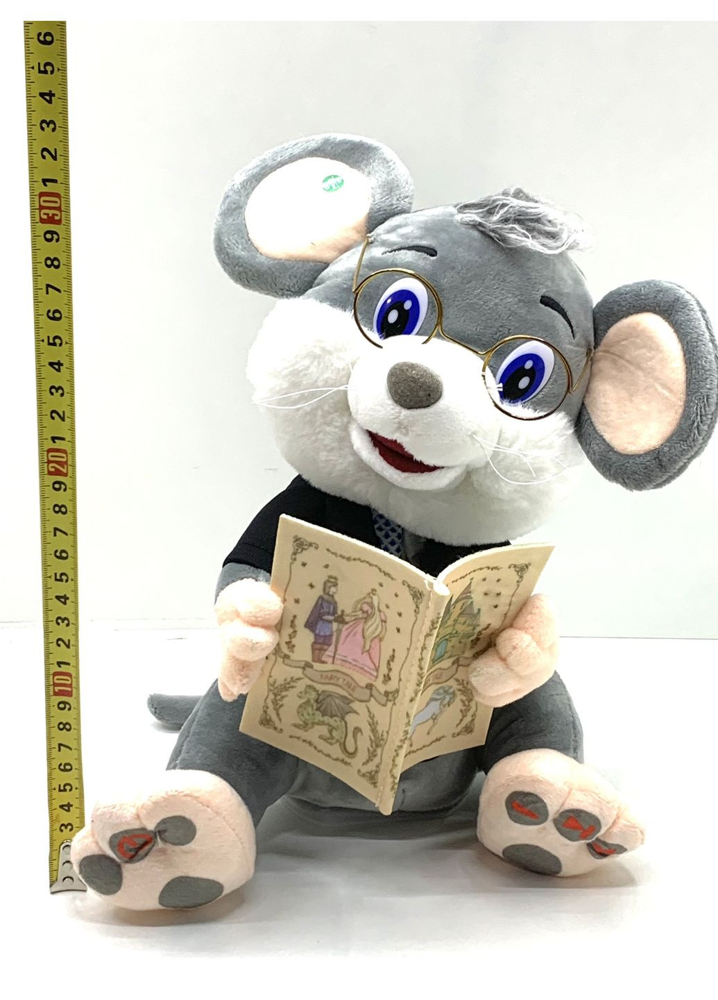 Мишеня інтерактивне Казочник 8 карток з казками 30см Сірий (FT 0033) Limo Toy (301422224)