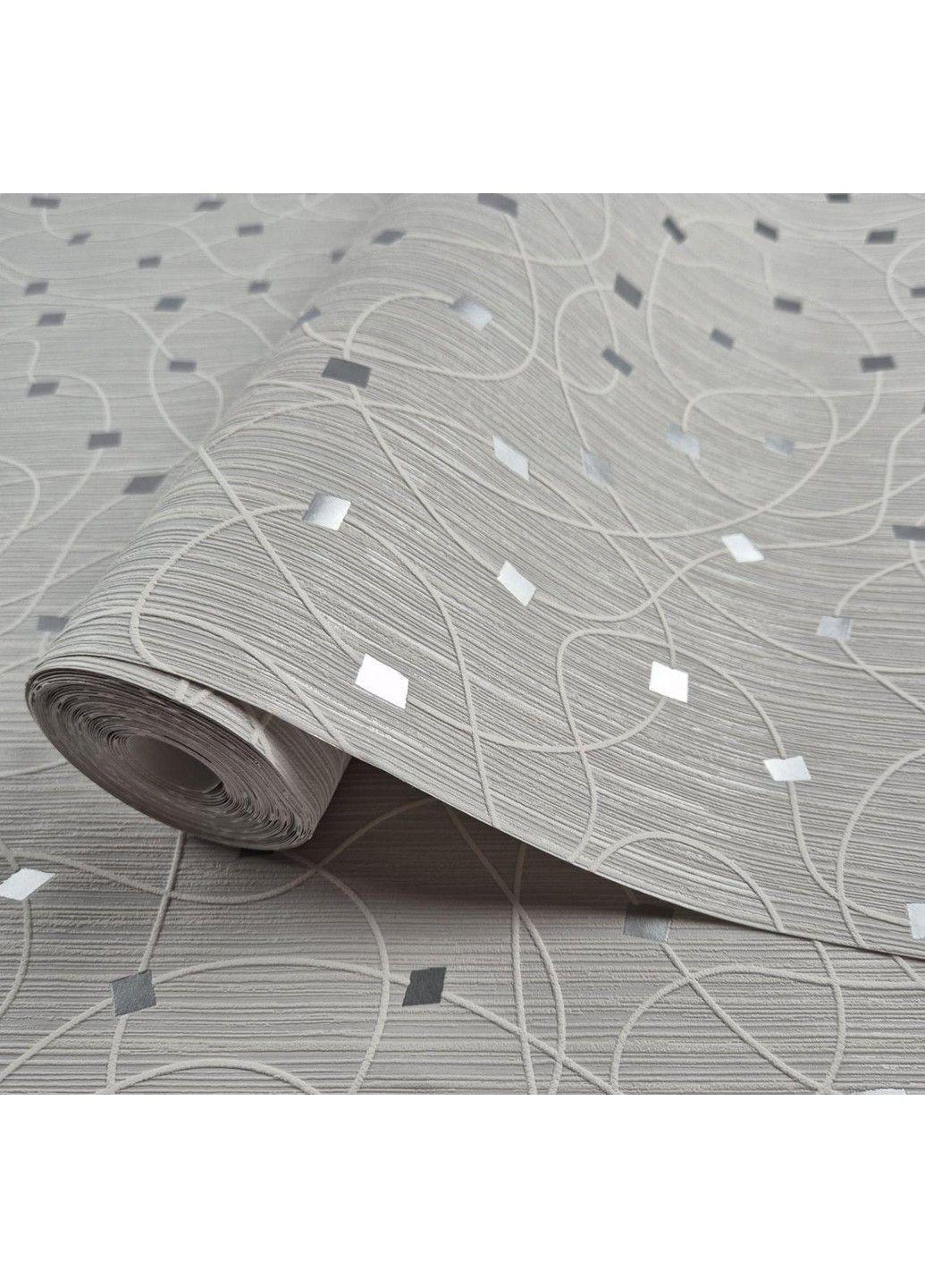 Шпалери вінілові на флізеліні 0.53 × 10.05 м 53825, сірі — для вітальні, спальні, коридору MARBURG (368895786)