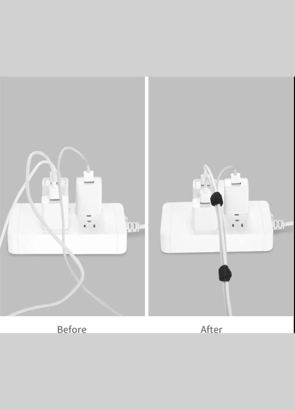 Липучка-фіксатор органайзер для кабелю дроту стяжка хомут стрепи 300 мм / 12 мм 20 шт Neon (340276178)
