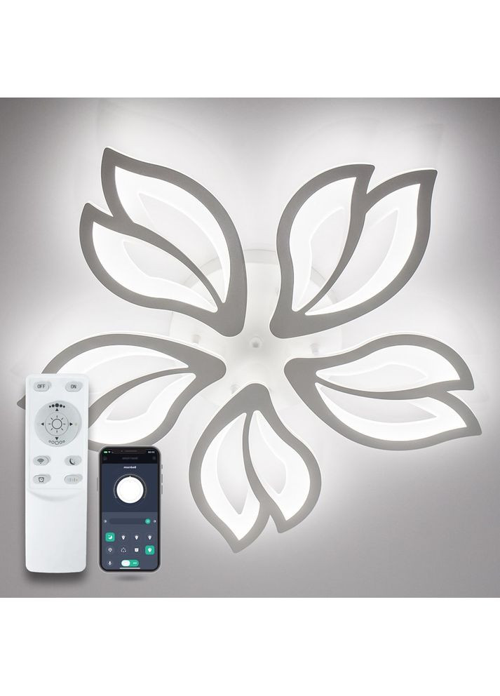 Светильник потолочный светодиодный ASTRA 120W 5F APP 624/80 WHITE 220V IP20 с пультом ДУ Luminaria (370241720)