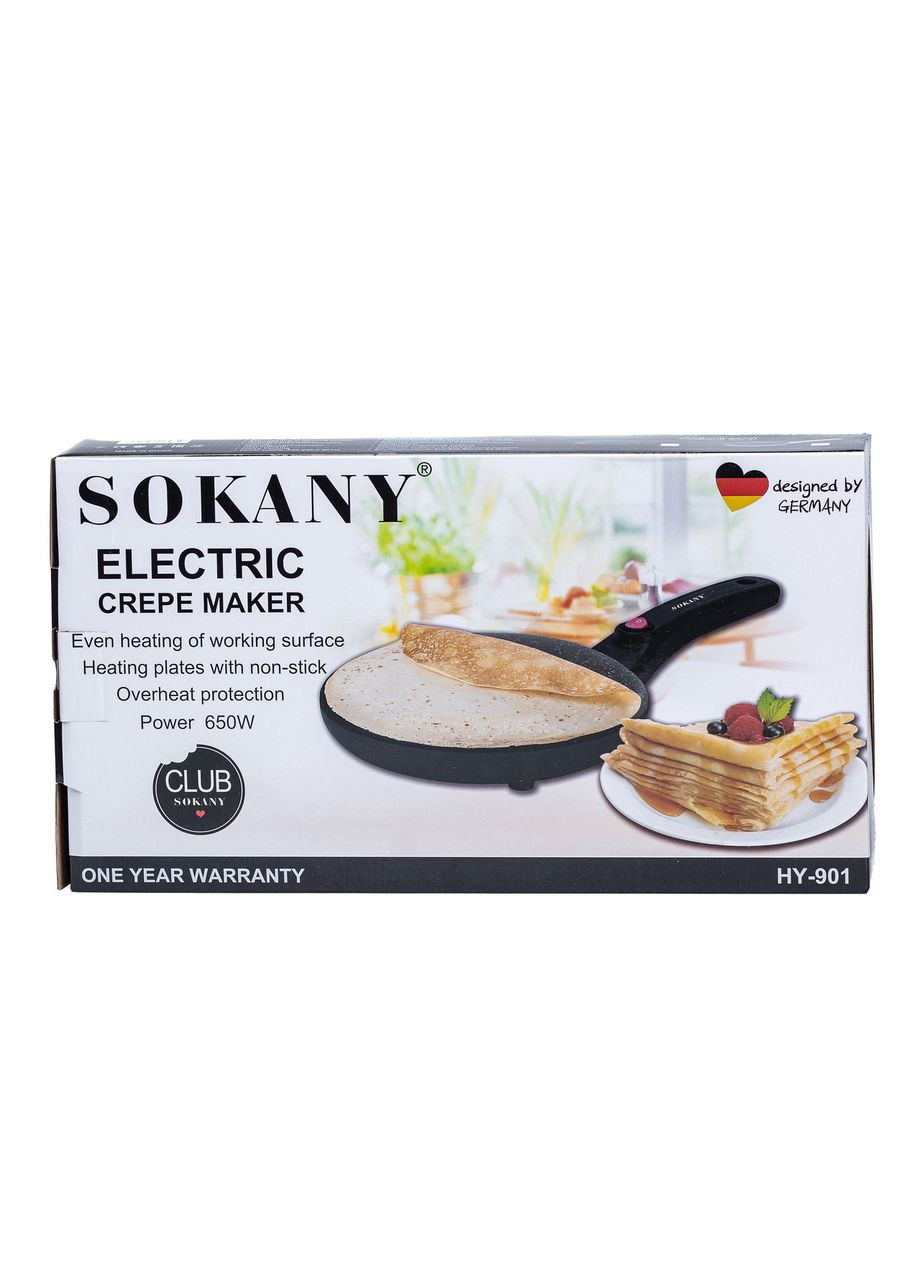 Млинниця електрична HY901 20 (см) біла Sokany (353504460)