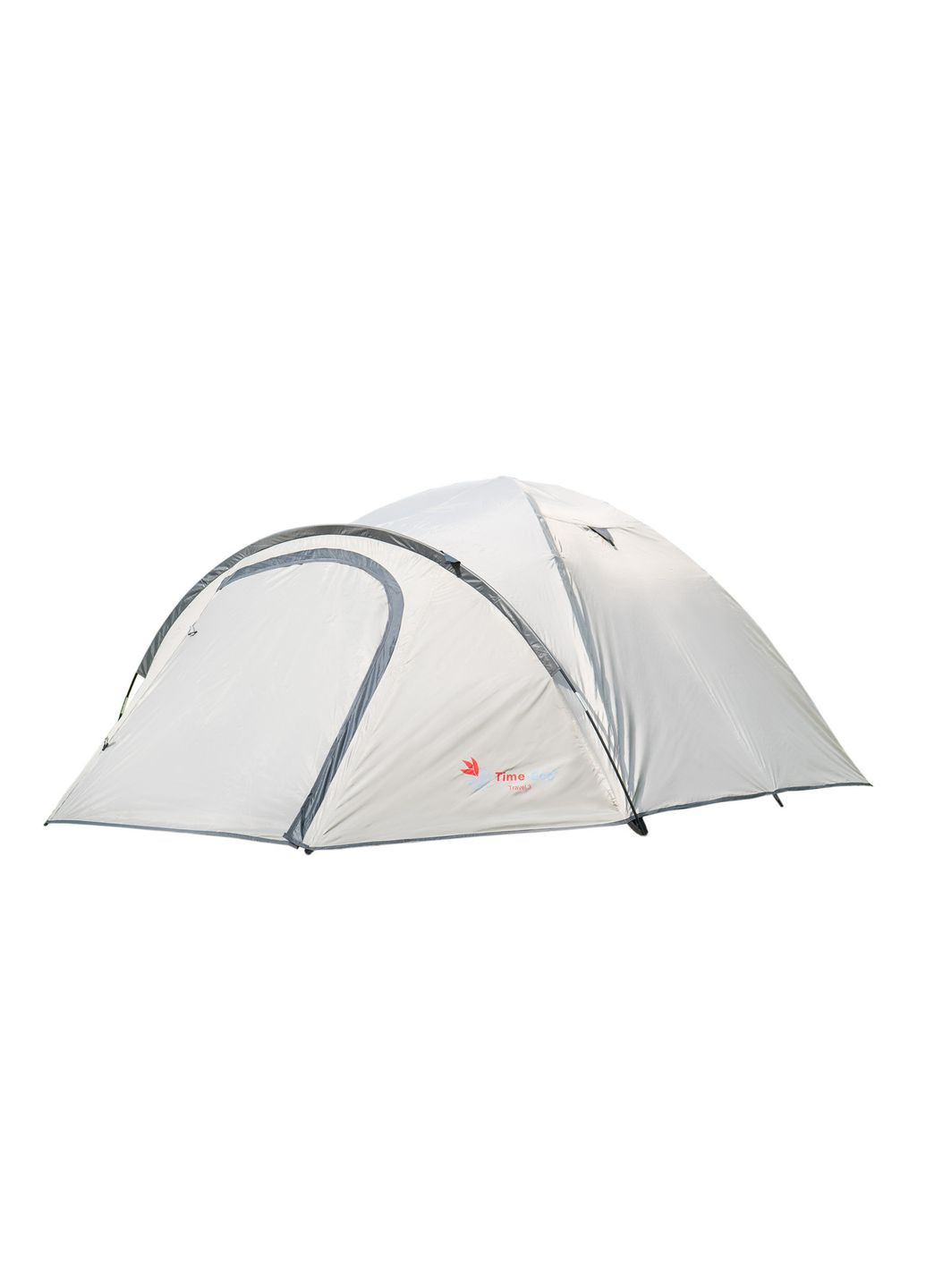 Туристическая палатка трехместная Travel-3, серо-бежевая Time Eco (329407309)