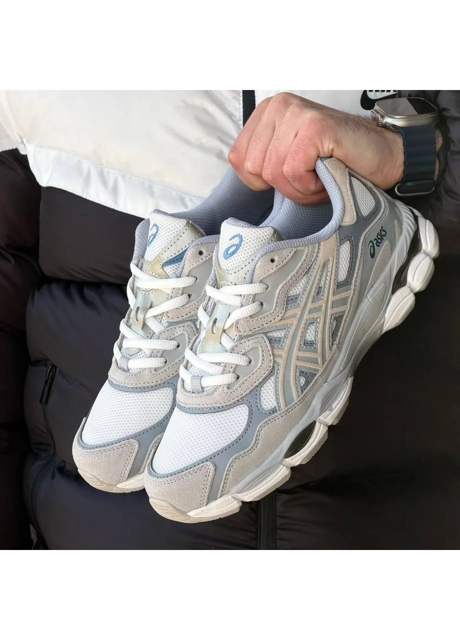 Серые демисезонные кроссовки мужские и женские asics gel-nyc grey beige | асикс гель-нюк серые No Brand