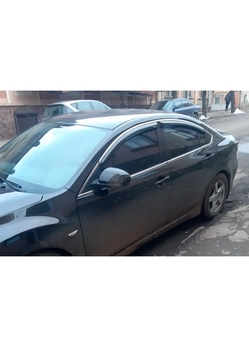 Вітровики з хром молдингом SD (4 шт, ) для Mazda 6 2008-2012 рр Hic (392157039)