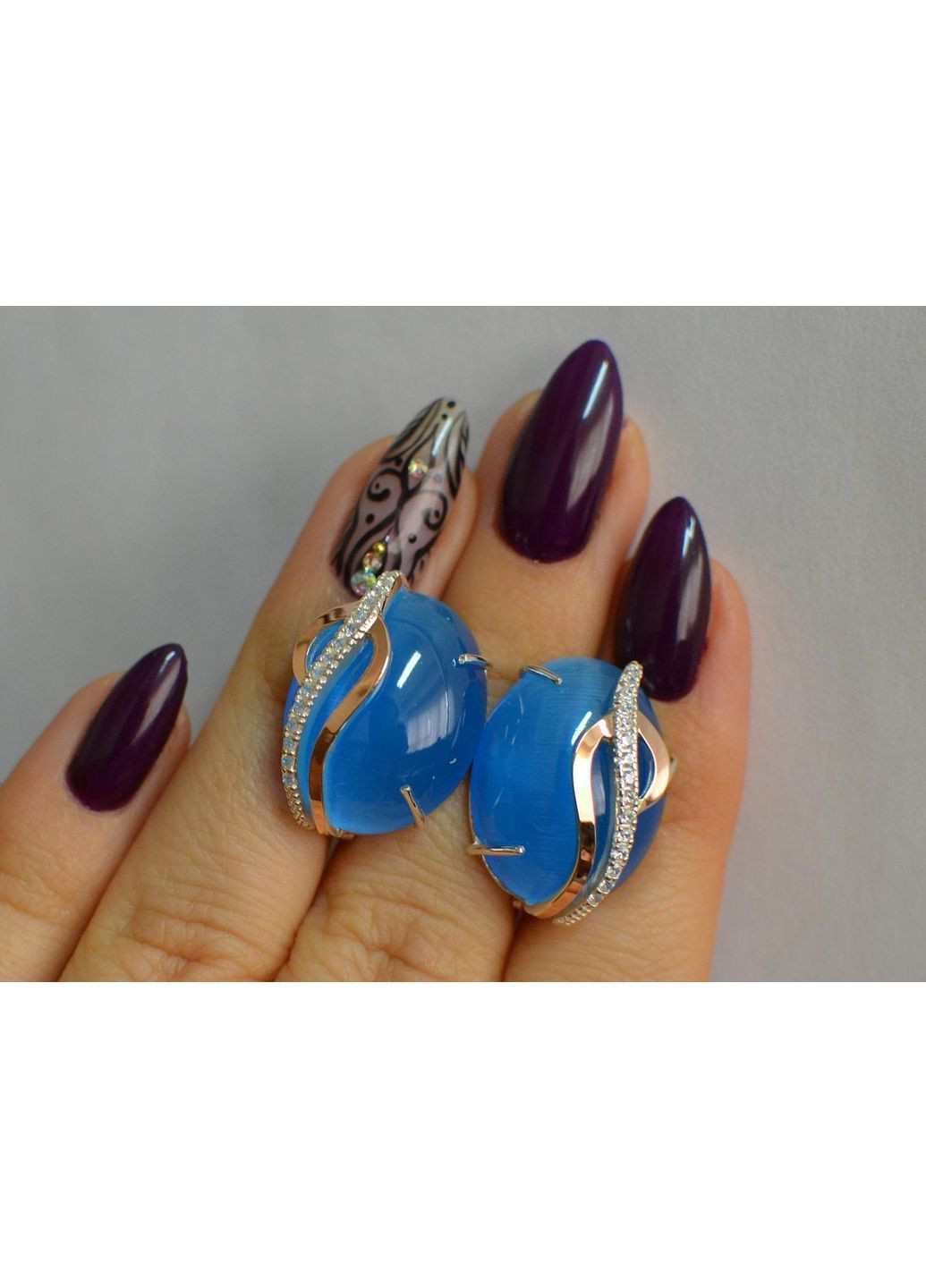 Срібні сережки з золотими накладками Silver Style (366813309)