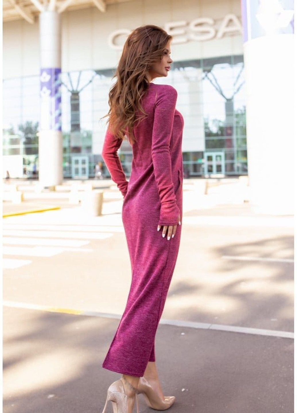 Бордовое повседневный платья 12105 бордовый ISSA PLUS