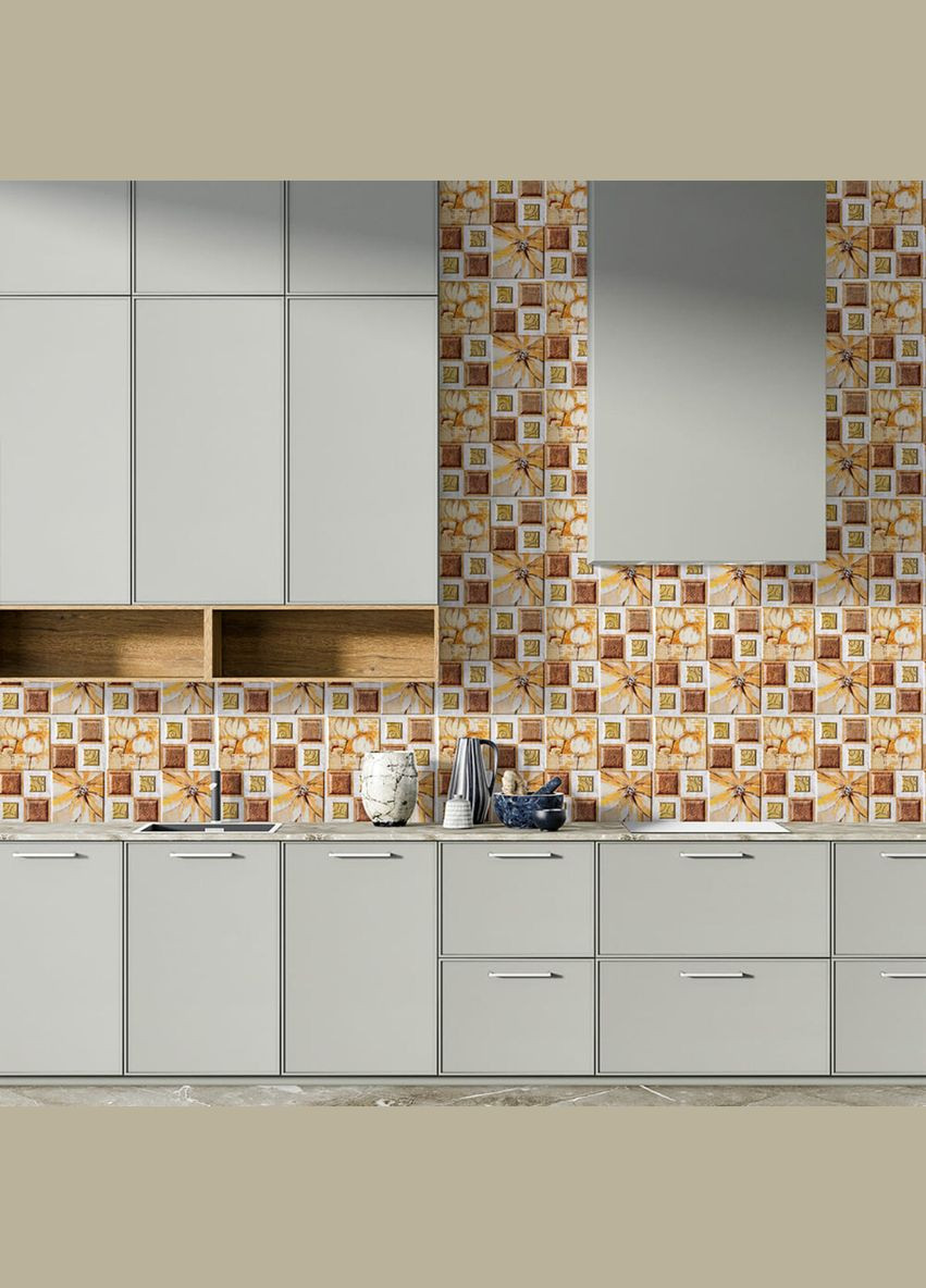 Декоративна плитка ПВХ на самоклейці SW-00001138 Масляні фарби 300х300х5мм, ціна за 1 шт. Sticker Wall (298285093)