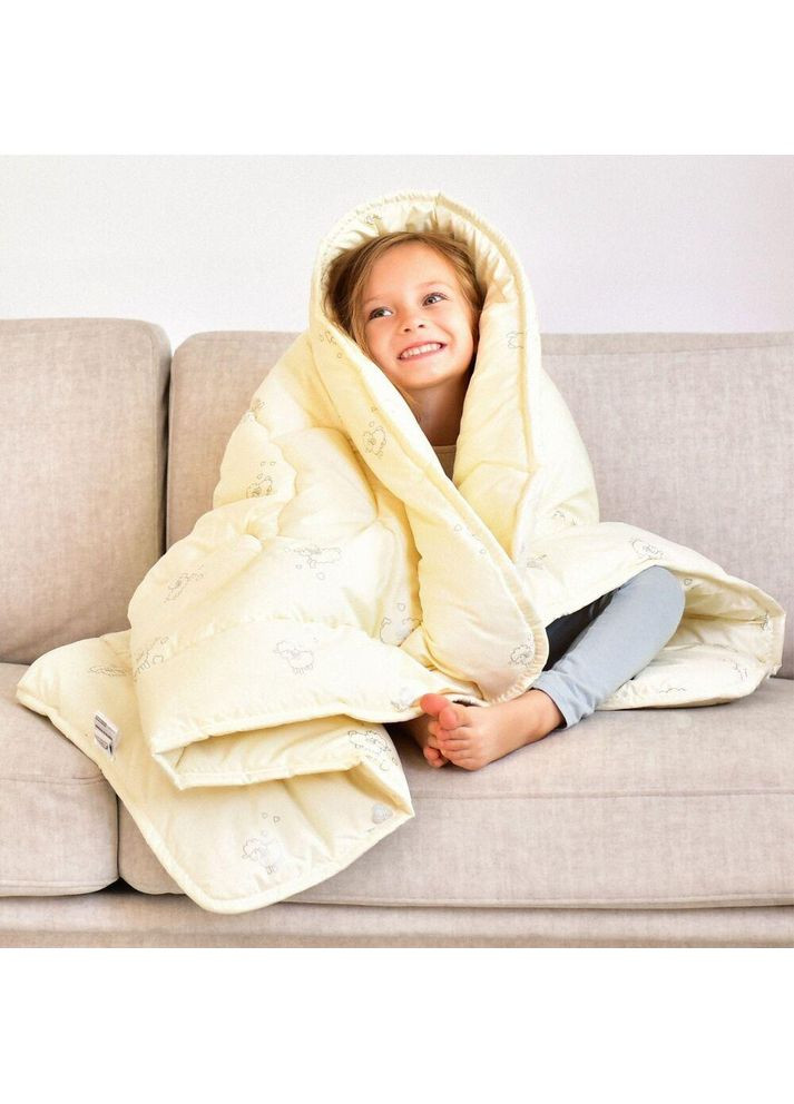 Одеяло детское зимнее шерстяное 100х135 см натуральная шерсть теплое одеяло для детей PAPAELLA (367726783)