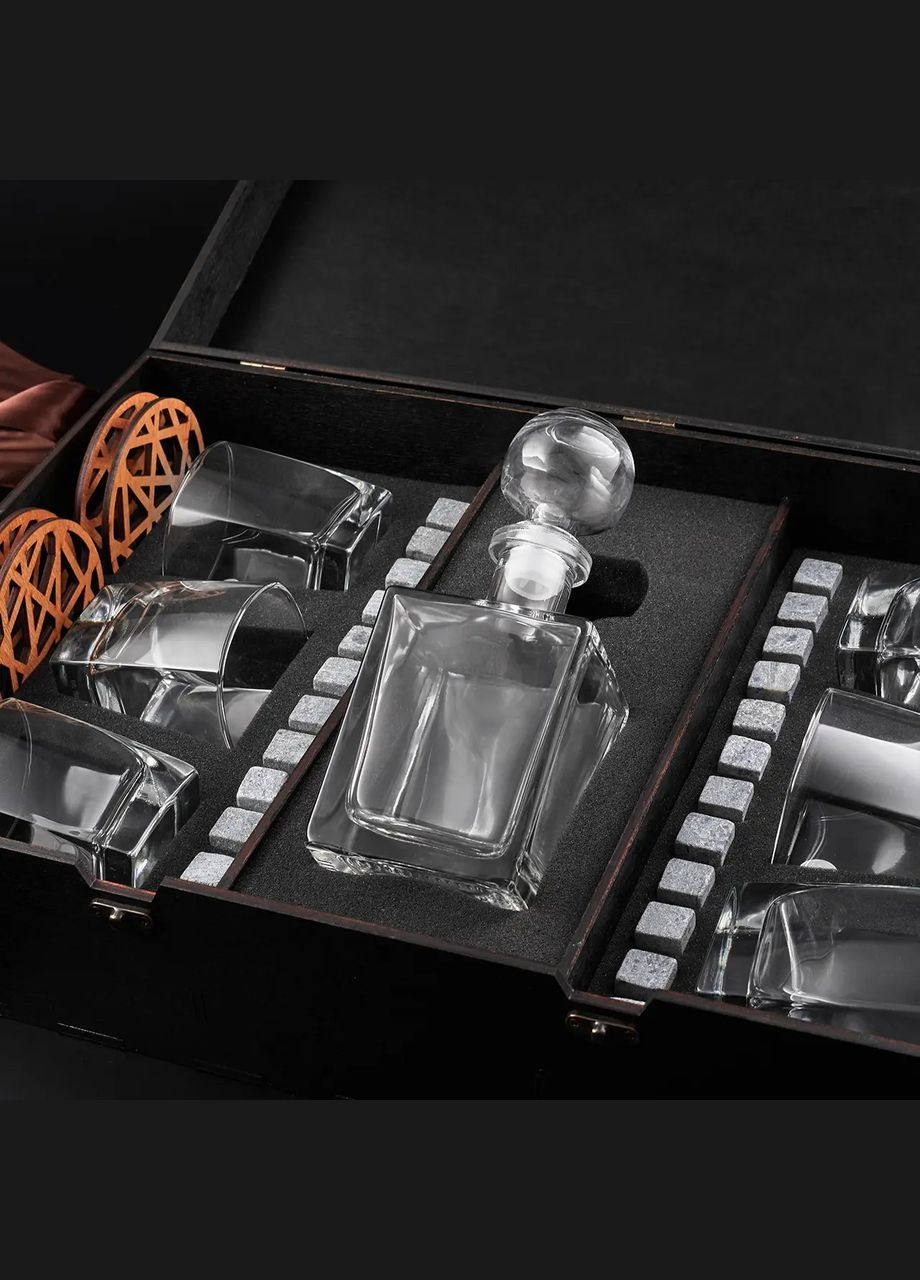 Оригінальні келихи для віскі з шістьма келихами та графином Luminarc Sterling 300 мл Handmade WS601D (345646767)