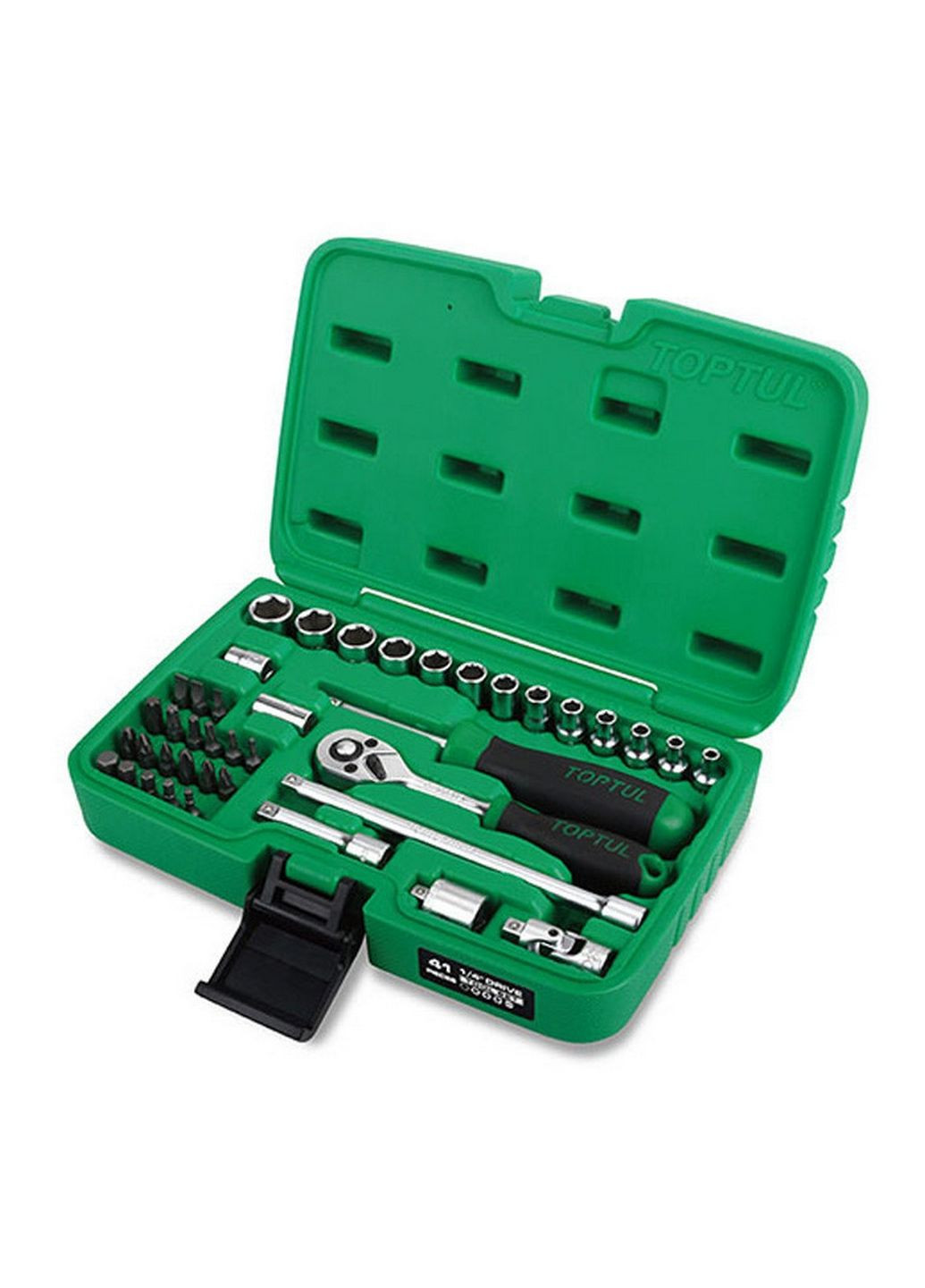 Набір торцевих головок і біт з тріскачкою 1/4" 41од. TOPTUL (288046635)