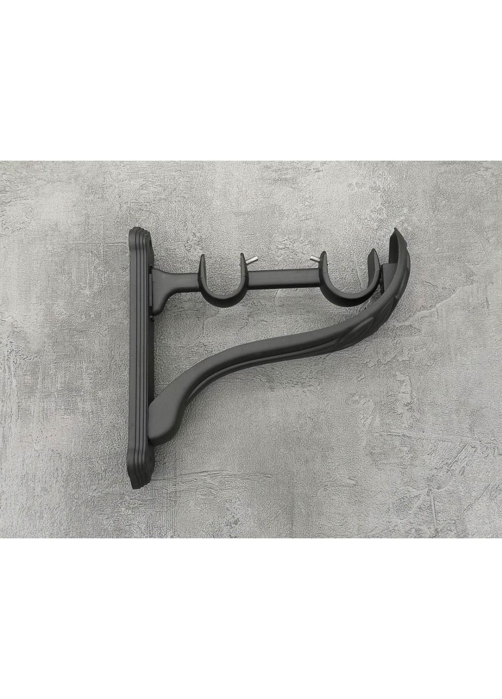 Карниз Люксор гладка штанга подвійний ретро 25/19 мм 300 см чорний матовий Quadrum (352782923)