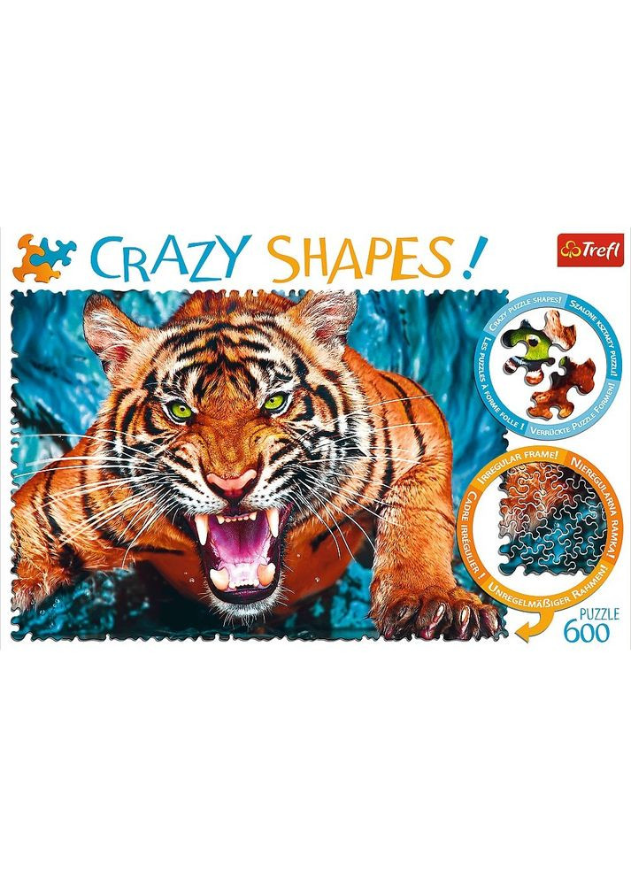 Пазли Шалені пазли Обличча тигра, 600 елементів () Trefl 11110 (337468784)