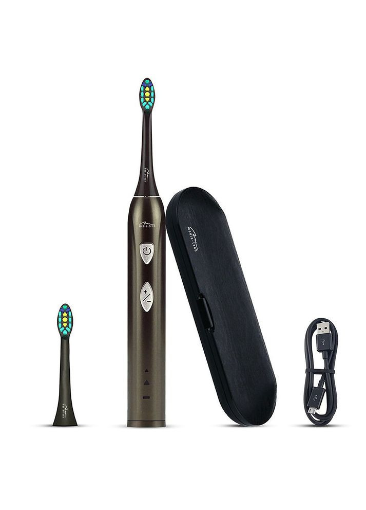 Зубна щітка електрична SONIC WAVECLEAN для дорослих/2режими/таймер/2 дод.насадки/чорна Media-Tech (314776852)