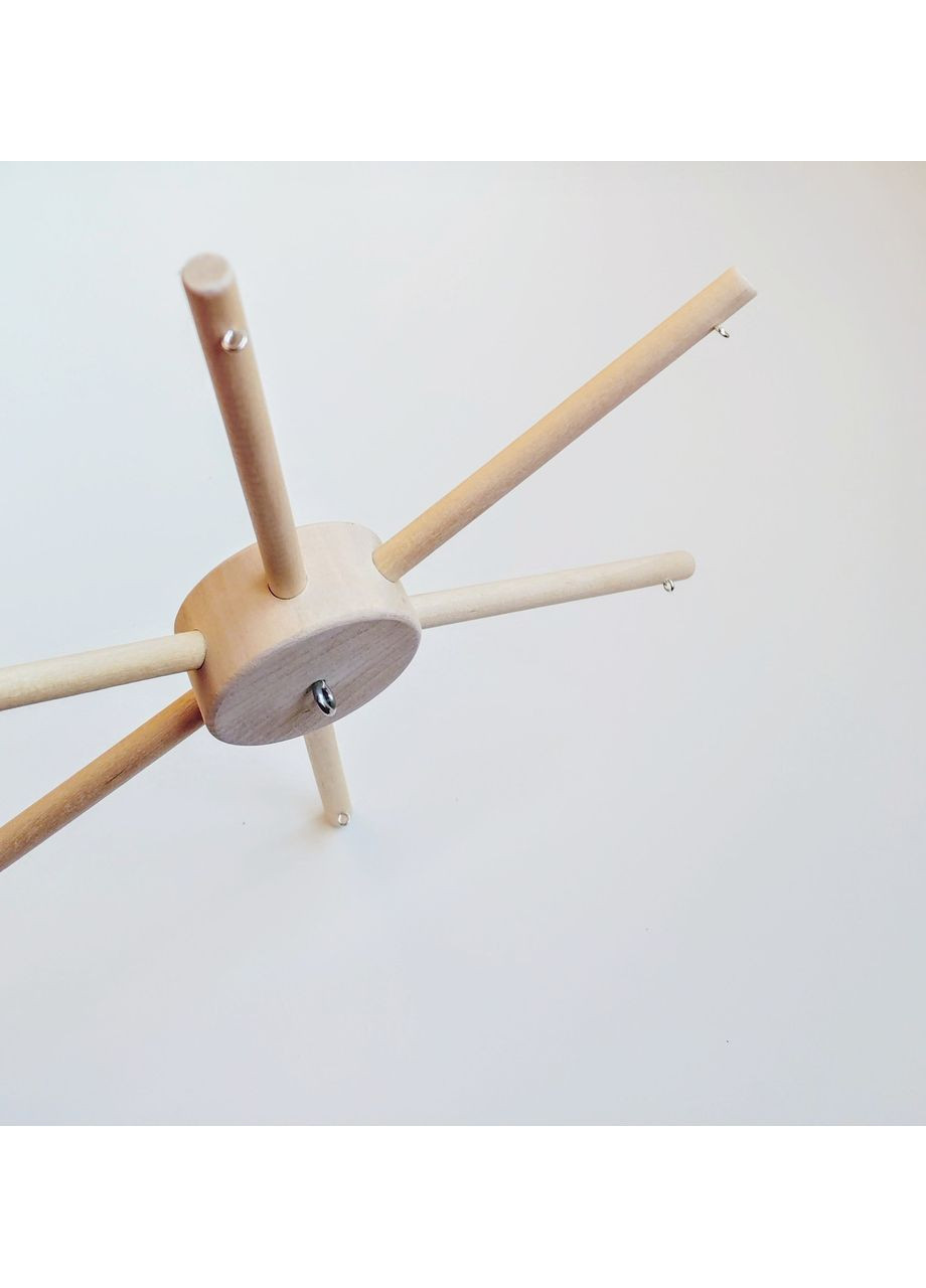 Основа Хрестовина для дитячого мобіля, 5 променів, 28 см, Нефарбована No Brand (362679075)