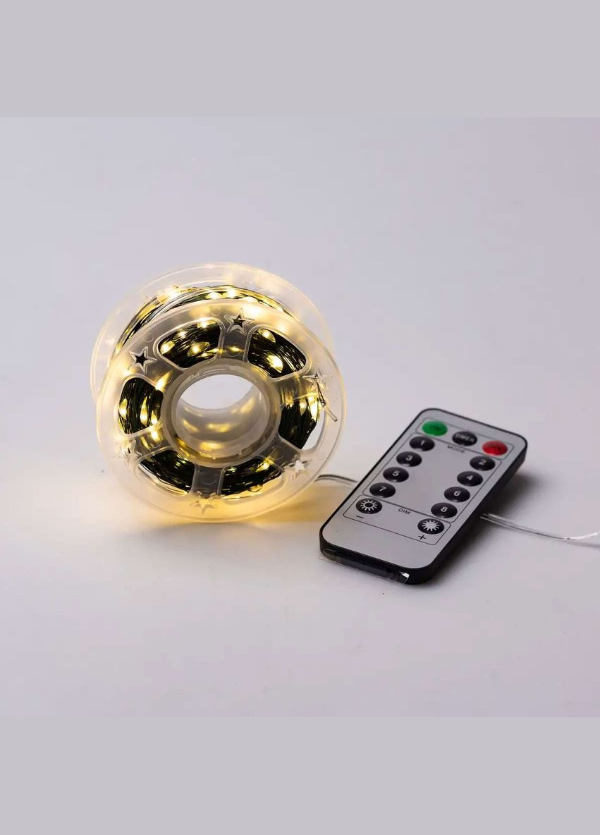 Гірлянда Роса нитка 500 LED довжина 50 м з пультом від мережі зелена, жовтий GarlandoPro (324071804)