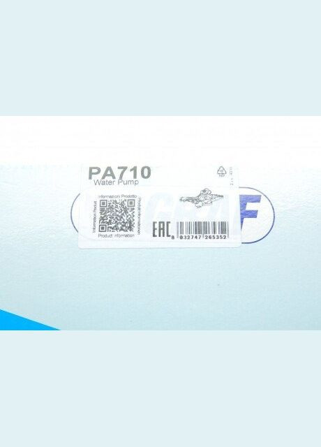 Насос воды MB Vito (W639) 3.0/3.2/3.7 03-/C/E/M/S-class 2.4/2.6/2.8/3.2/4.3/5.0/5.5 97- (R/B)(6лоп) PA710 UA63 Graf (345787883)