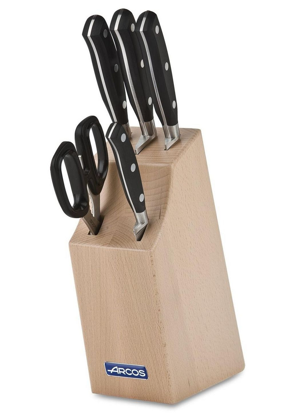Набір ножів з 5 предметів із підставкою Riviera Arcos коричневий,
