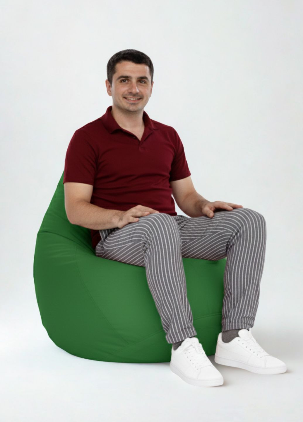 Крісло-мішок Груша Oxford M (115x75 см) Водовідштовхуючий Зелений MrBean Груша M (370676403)