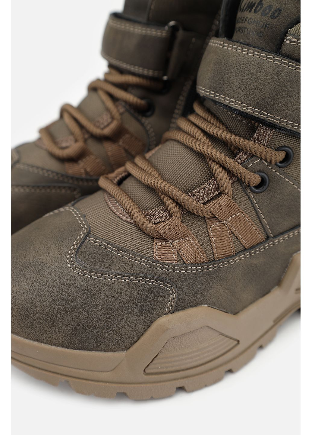 Коричневые зимние ботинки для мальчика цвет коричневый цб-00286671 Kimboo