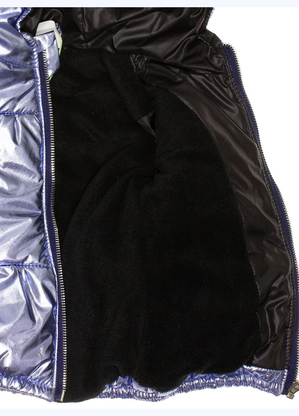 Блакитна демісезонна куртка для дівчинки блакитний металікb Одягайко