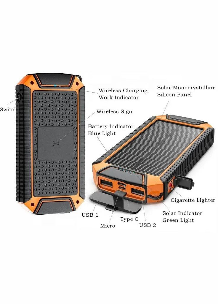 УМБ Solar Power bank для телефонів 10000mah ARS (314827929)