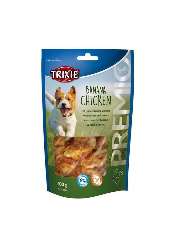 Ласощі для собак Premio Banana Chicken з куркою та бананом 100 г (31582) Trixie (362135189)