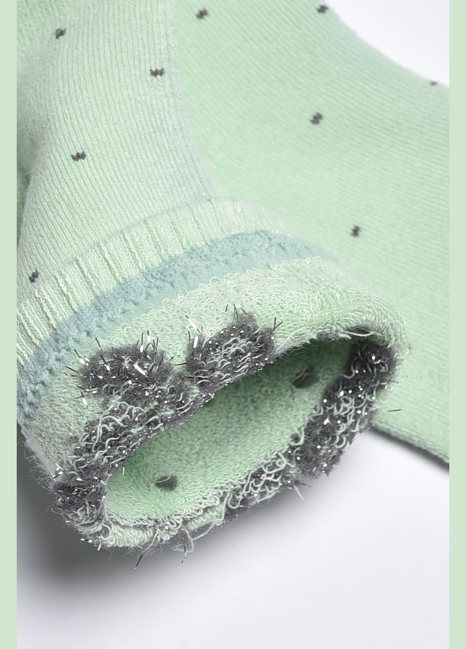 Шкарпетки дитячі махрові для дівчинки м'ятного кольору Let's Shop (304251815)