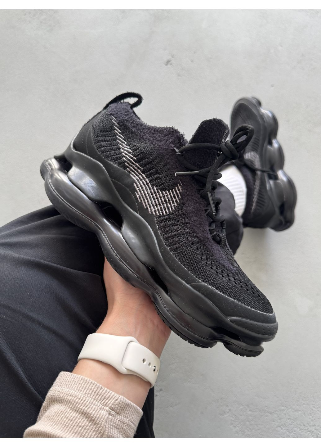 Чорні Осінні кросівки чоловічі nike air max scorpion fk black найк аір макс тн плюс No Brand