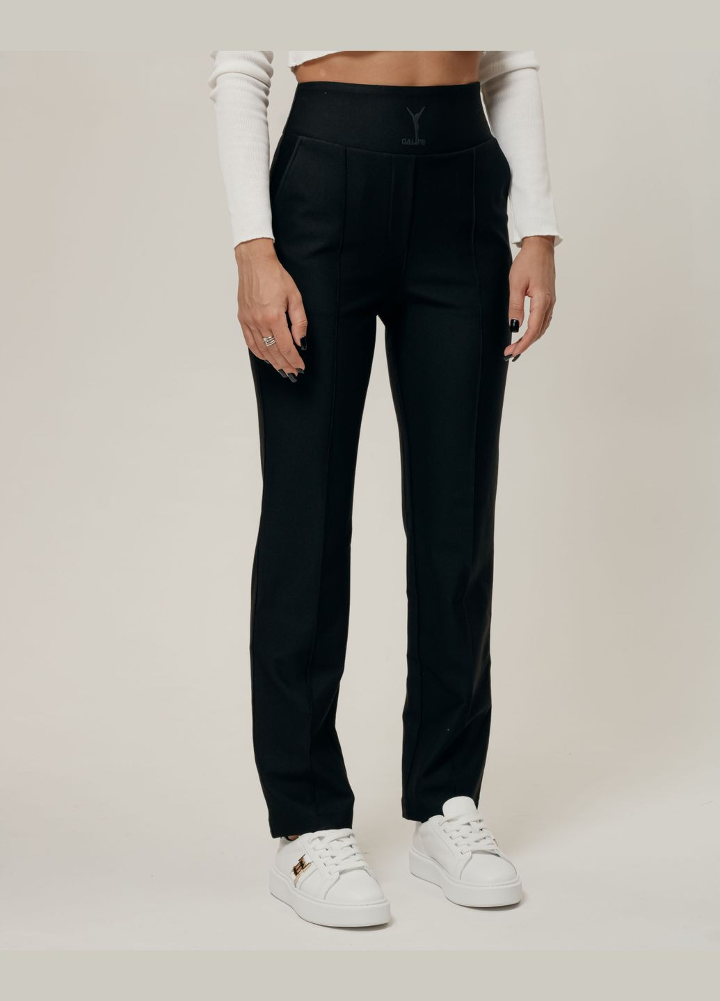 Штани з високою посадкою чорні Galife (305196750)