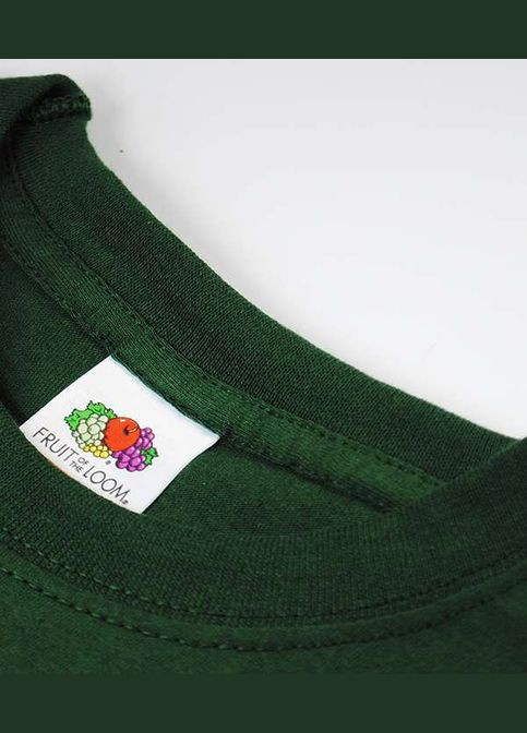 Темно-зелена футболка чоловіча original t (061082038xl) Fruit of the Loom