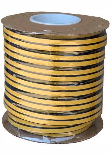 Ущільнювач P-профіль Sanok (5.5x9 мм, 100 м) самоклеючий коричневий бухта (20606) Stomil Sanok (295036764)