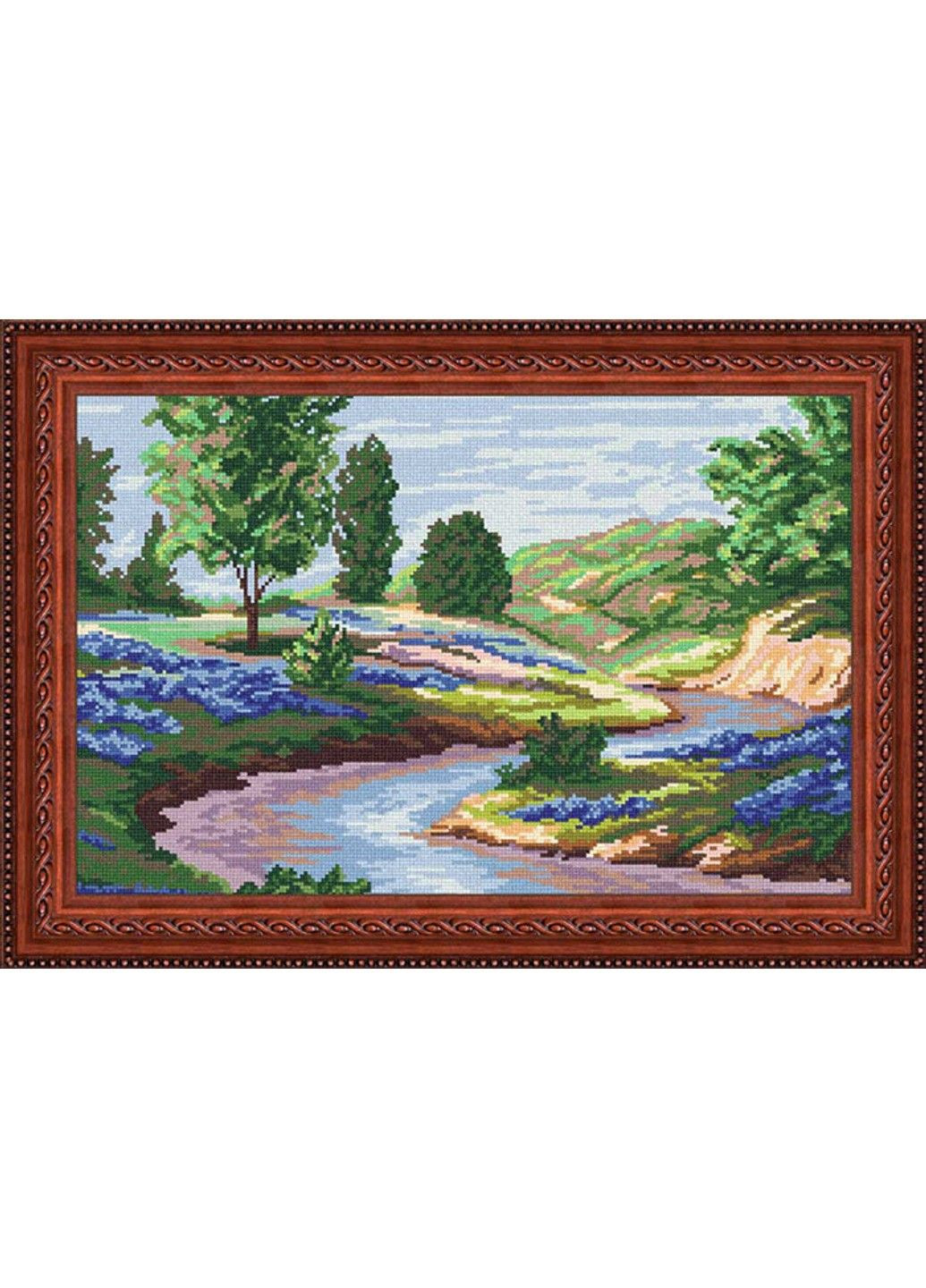 Набор для вышивки крестиком " Река, убегающая вдаль " Zweigart Madeira мулине нитки 33х50 см No Brand (333165304)