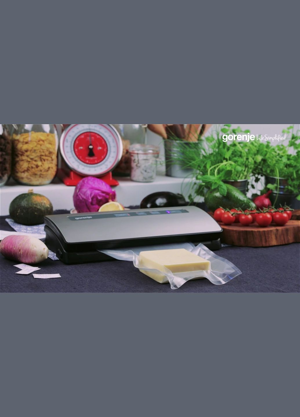 Вакуумний пакувальник VS120ES/електроне упр/120 Вт./ф-ція запаювання та вакуумування/ Gorenje (314834235)