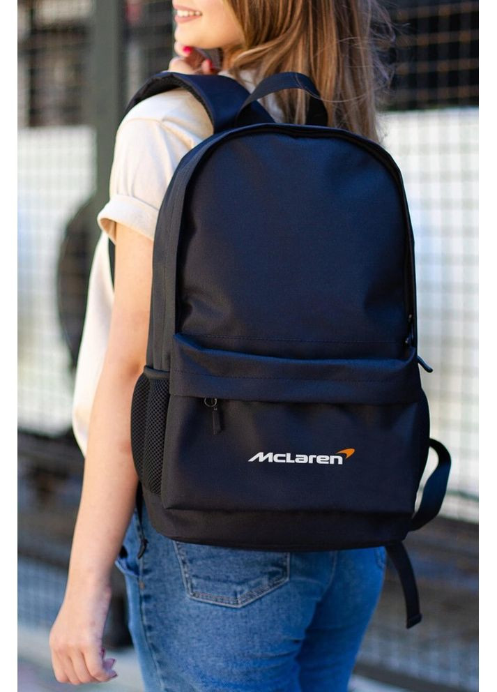 Повседневный рюкзак школьный с принтом McLaren Black Without (349454590)