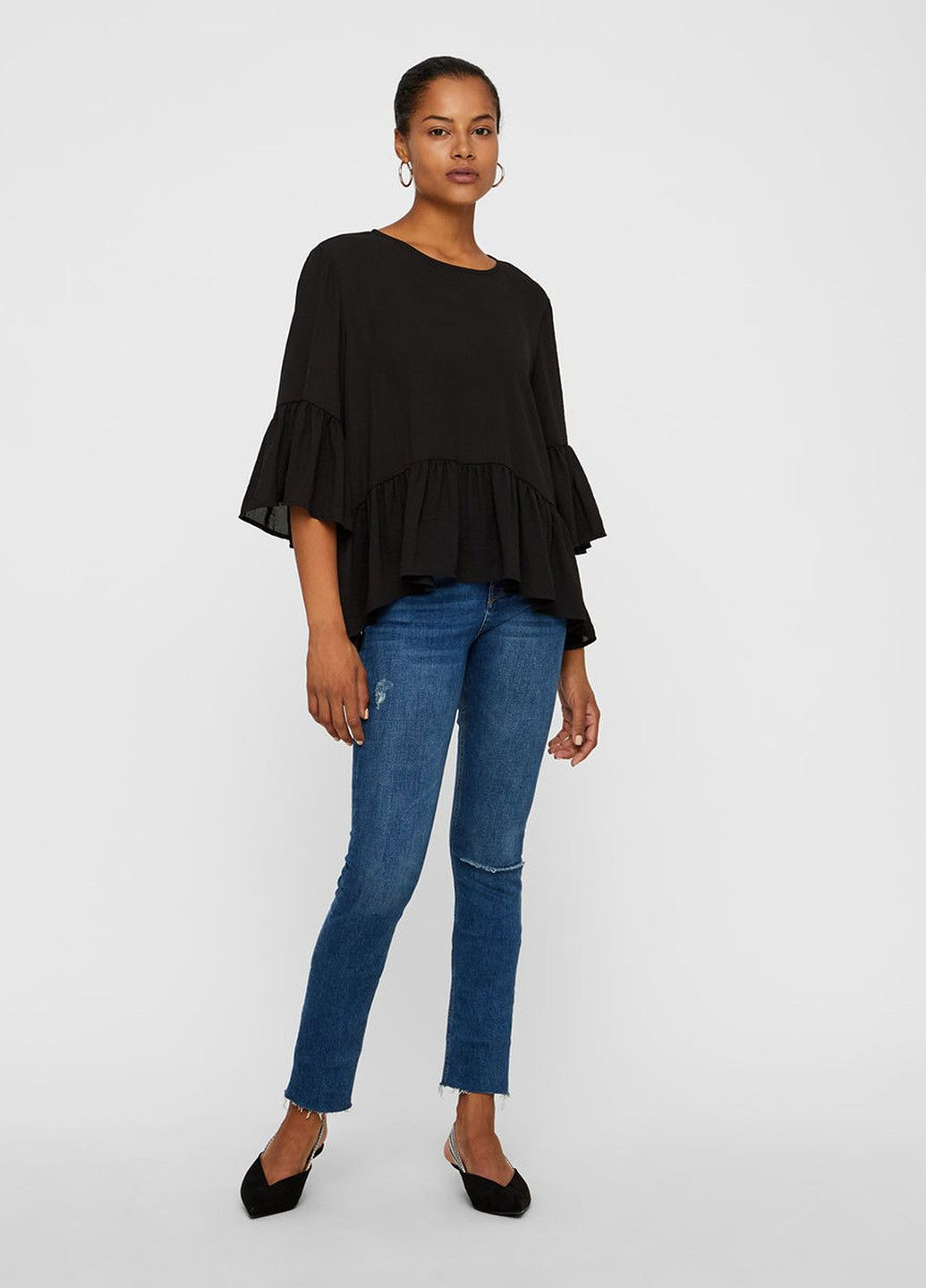 Чорна блуза чорний Vero Moda