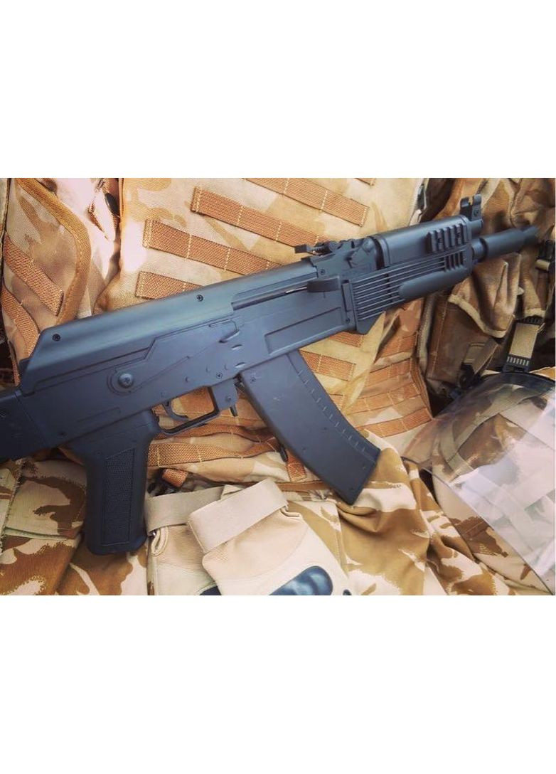 Страйкбольный автомат Калашникова АКСУ-47 P47A с лазером и фонарем на пластиковых шариках 6мм. CYMA (354823845)