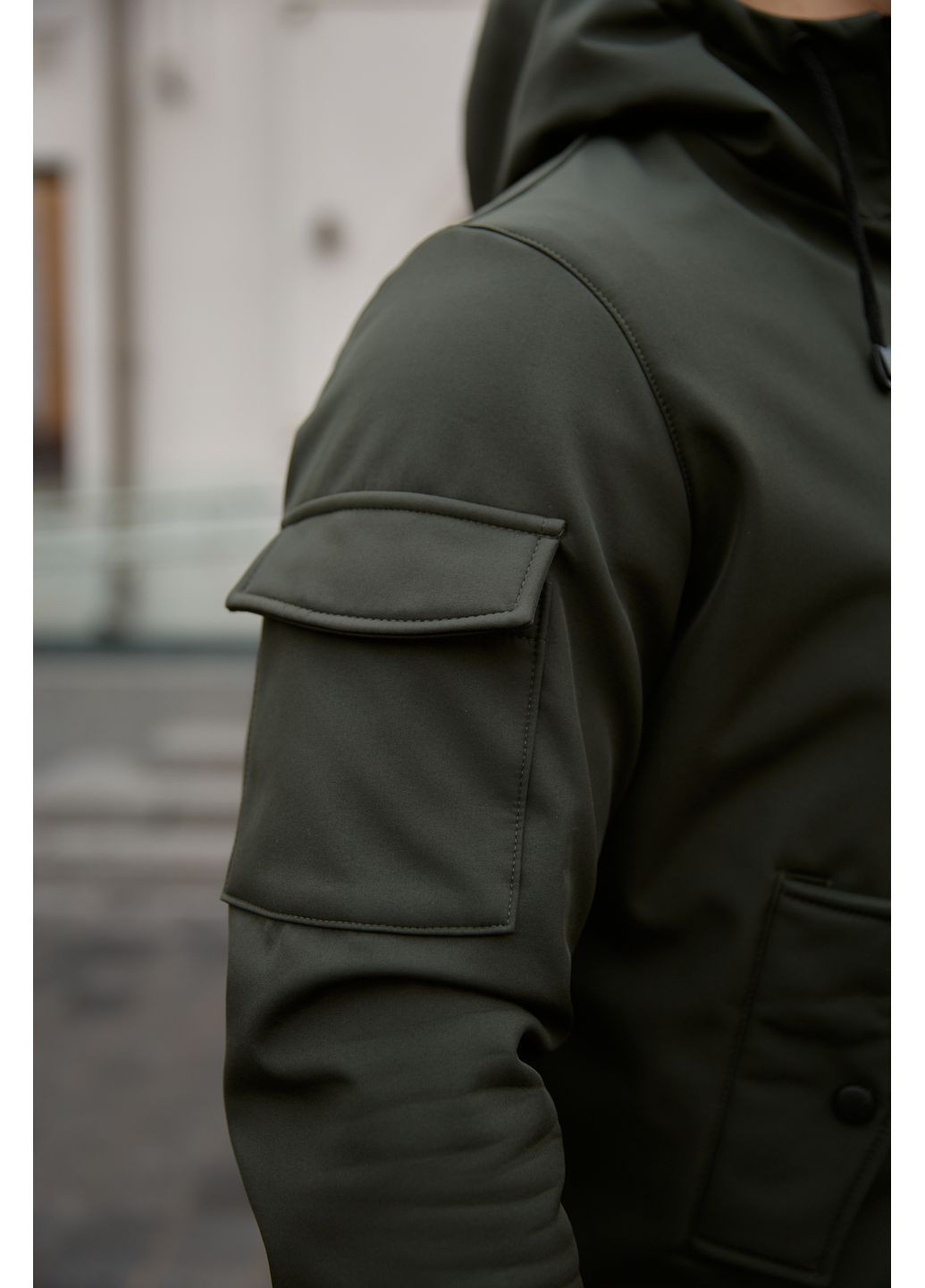 Оливковый (хаки) демисезонный стильный мужской костюм No Brand