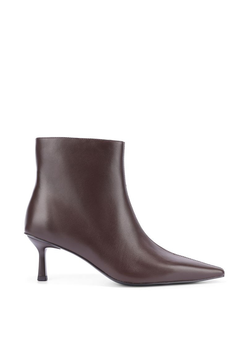 Осенние женские ботинки jr1176-1a коричневый кожа MIRATON