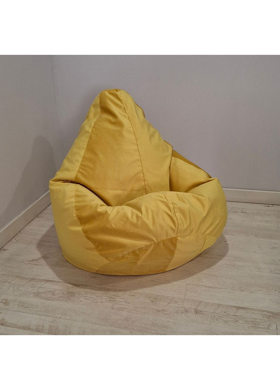 Крісло-мішок груша, XXL - 140х100 Велюр Florida Yellow SkyPuff (361257577)