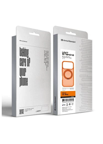 Чохол для мобільного телефону (ARM86626) ArmorStandart Unit Stand2 Apple iPhone 17 Pro Orange (380250527)