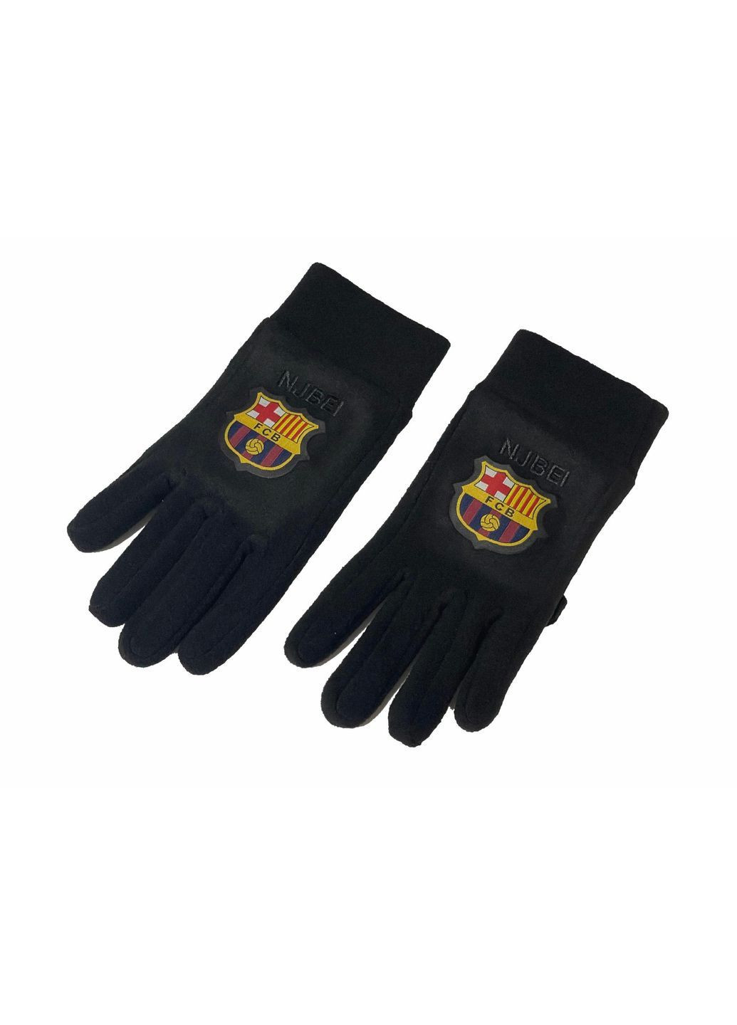 Чоловічі рукавички флісові FC Barcelona, розмір S, чорні No Brand (363194941)