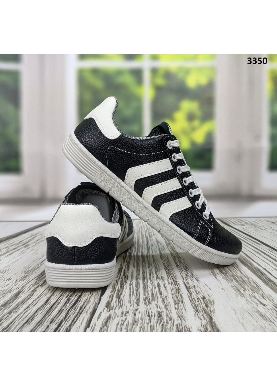 Темно-синій Осінні кросівки чоловічі еко-шкіра Paolla