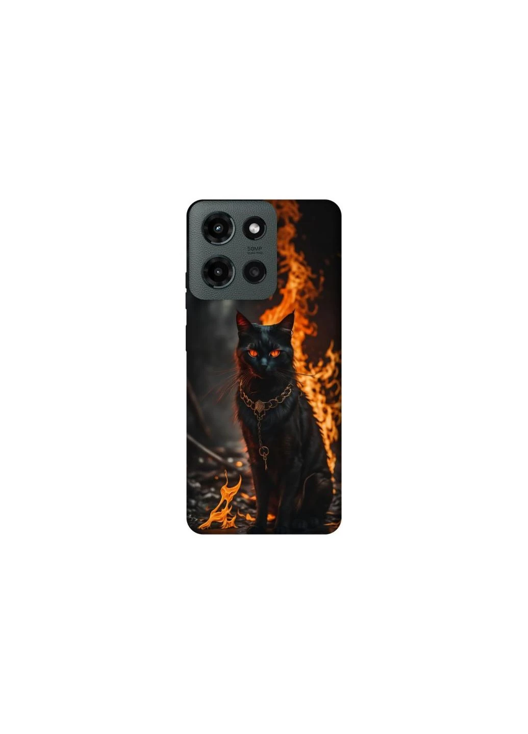Чохол на Motorola Moto G Power (2025) Вогняний кіт Frontalka (353333537)