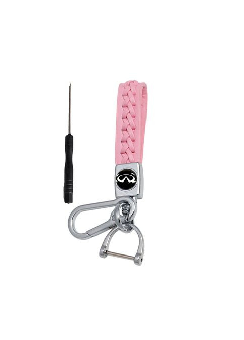 Брелок для ключей с логотипом, фурнитура ХРОМ (ремешок+карабин+отвертка) INFINITI (369611405)