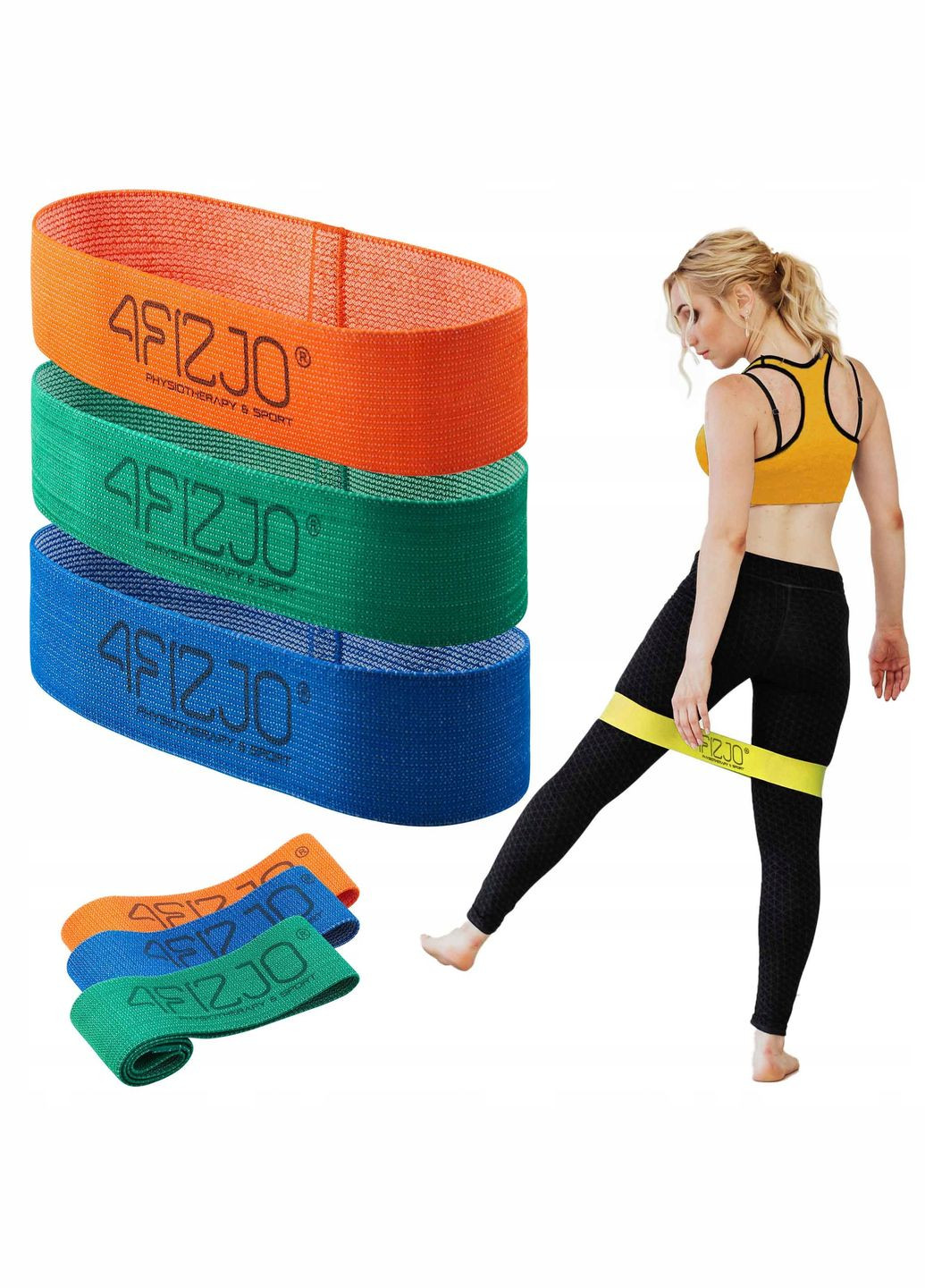 Набір резинок для фітнесу із тканини Flex Band 3 шт 115 кг 4FIZJO 4FJ0126 (275653846)