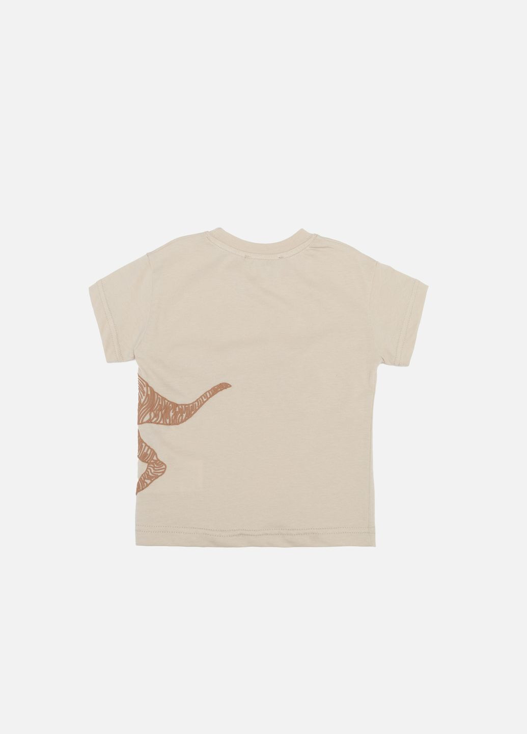 Бежева літня футболка з коротким рукавом для хлопчика колір бежевий цб-00246446 First Kids