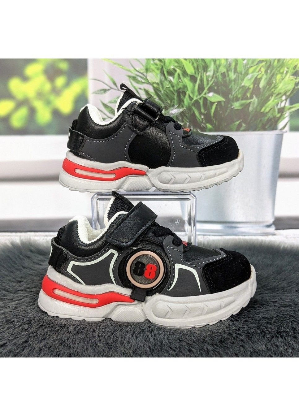 Черные демисезонные кроссовки подростковые BBT