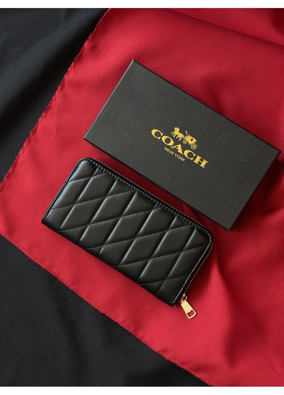 Женский кошелек Quilted Leather Zip Around Long Walle большой No Brand (369935242)