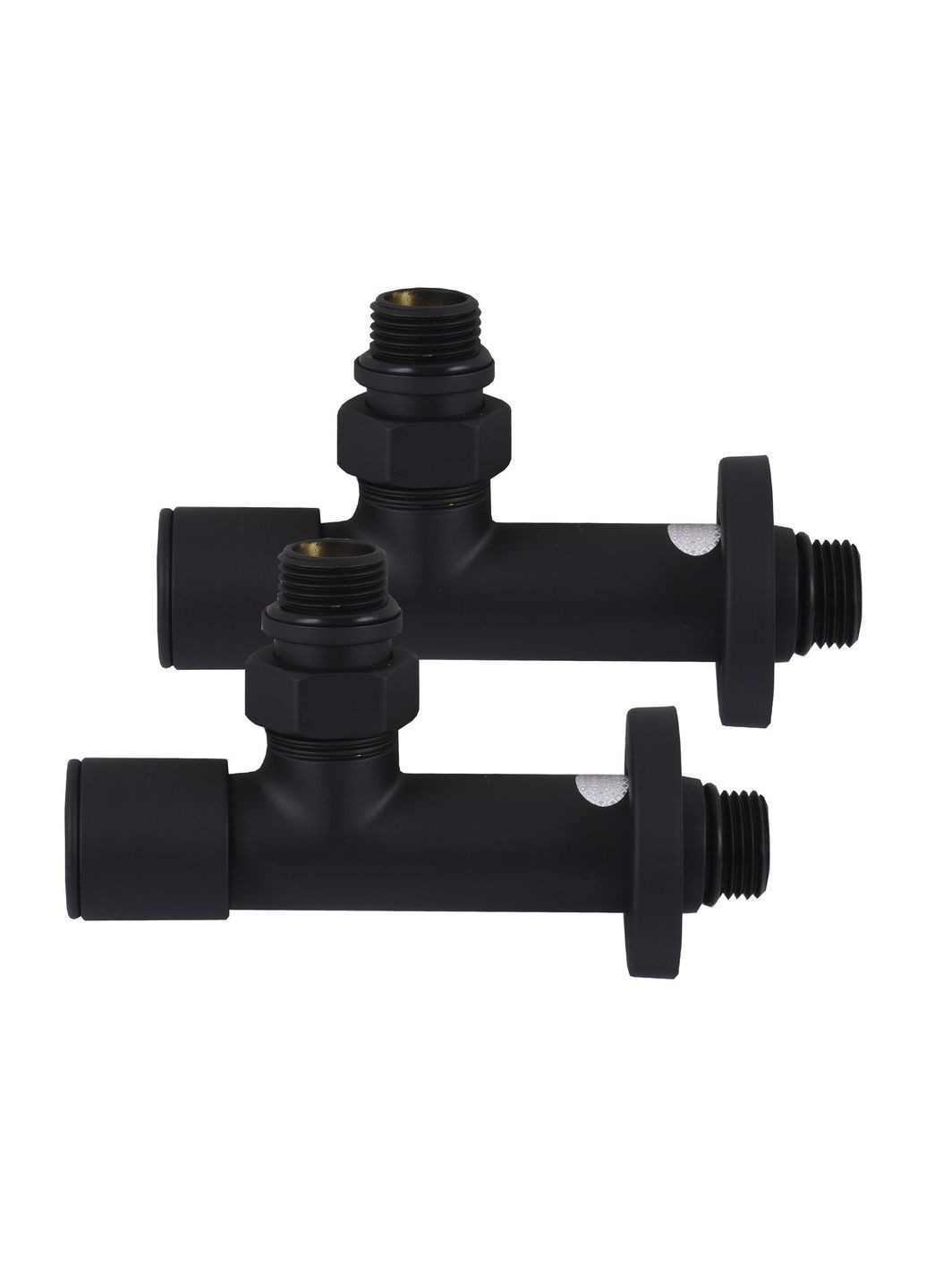 Набір Кран вентильний кутовий з американкою LUX 1/2″ 7777 (2шт.) BLACK (1уп) Solomon (301219308)